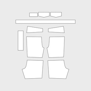 Adult Yoke Shorts with Front/Back Buckle with Slit and No Pocket (MGS-035)