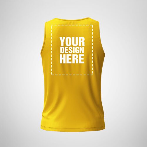 Mens Tank Top - Gold Rod Yellow Color