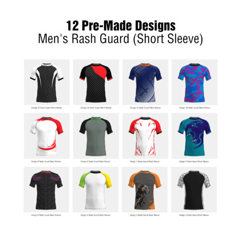 Print on Demand Men's Rash Guards Pre-Made Design Templates